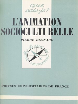 cover image of L'animation socioculturelle